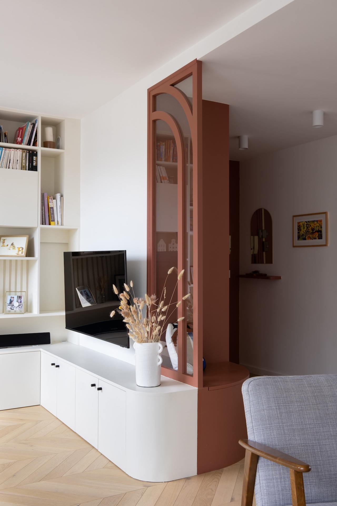 Baja Architecture Réalisation entrée chez I et J à Paris dans un appartement de 90 m2