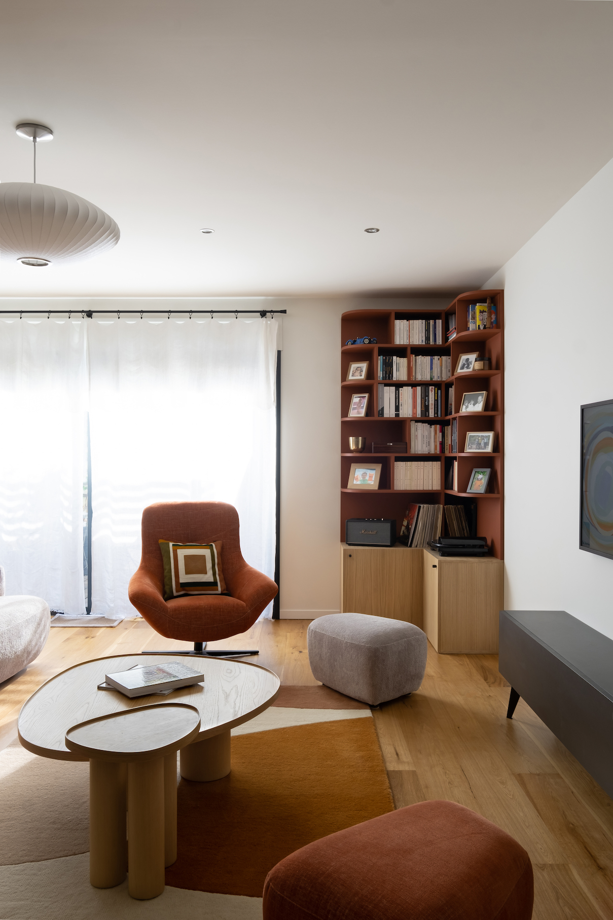 Baja Architecture Réalisation salon chez C et A au Bouscat dans une maison de 140 m2