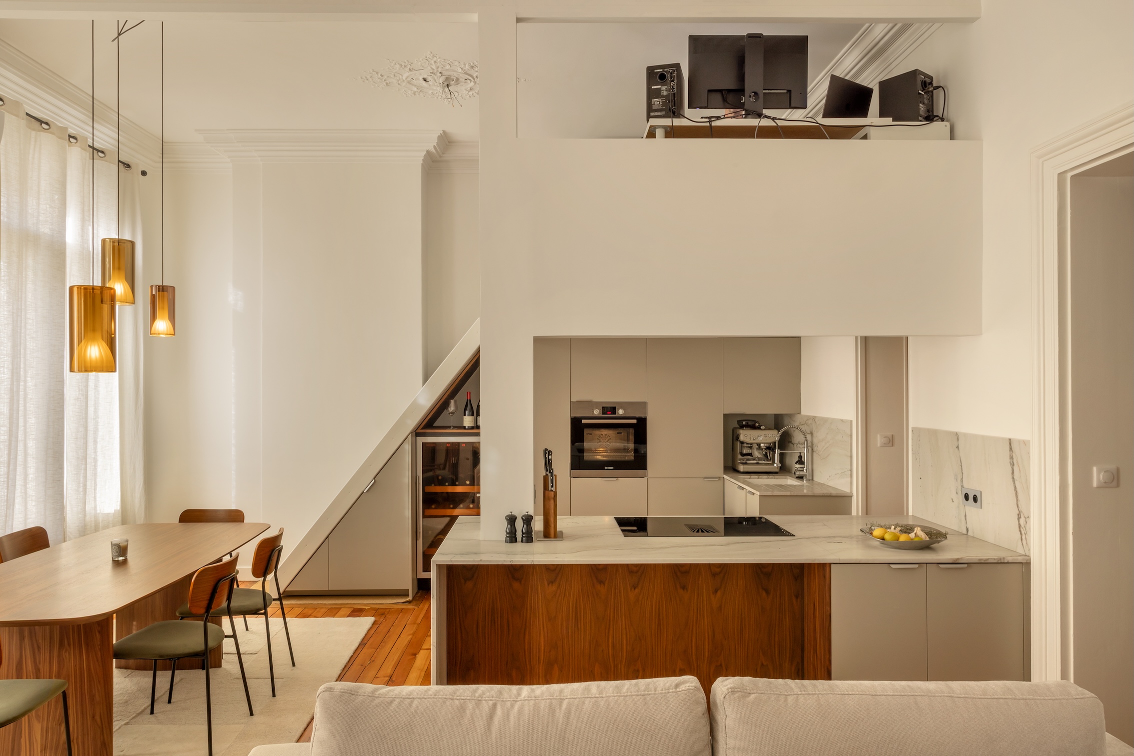 Baja Architecture Réalisation cuisine ouverte dans un appartement de 90 m2