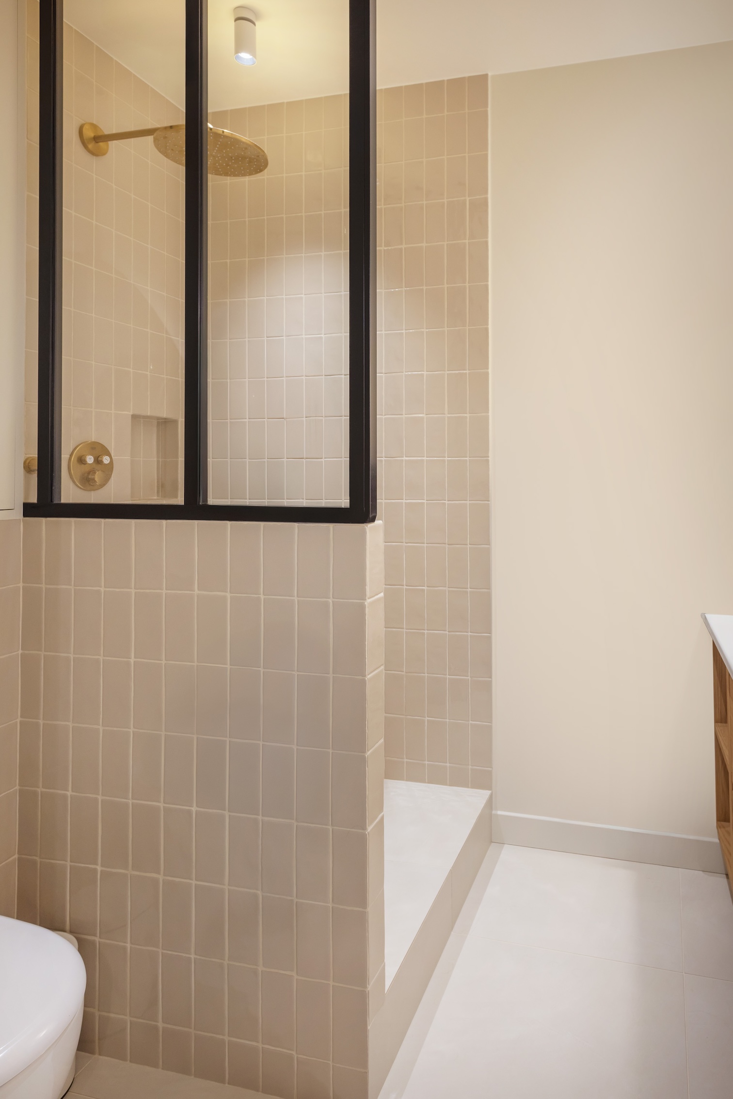 Baja Architecture Réalisation douche dans un appartement de 110 m2